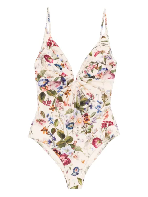 ZIMMERMANN floral-pattern swimsuit Neutrals 1530WRS264