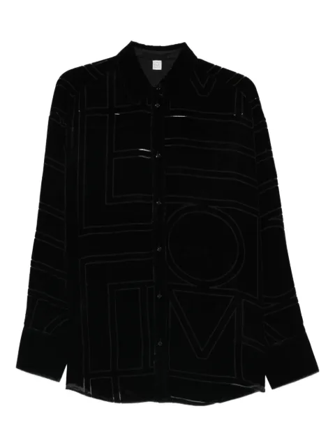 TOTEME velvet shirt Black 261WRT0702FB0548001