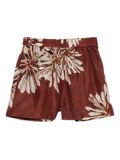 Brunello Cucinelli floral silk shorts Brown MQ967RH299C008