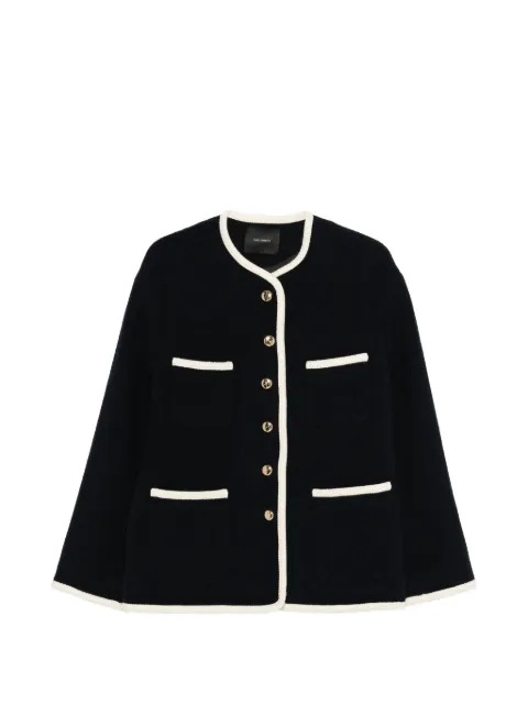 THELAURENT button-up tweed jacket Blue THL25JCNV41