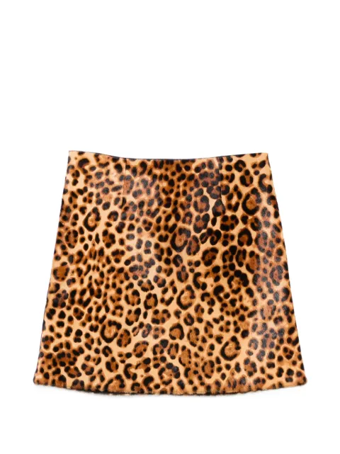 THELAURENT animal-print mini skirt Brown THL25SKTLEO46