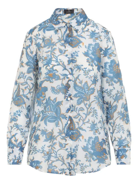 ETRO floral-print buttoned shirt White WRIA001399SAEH8