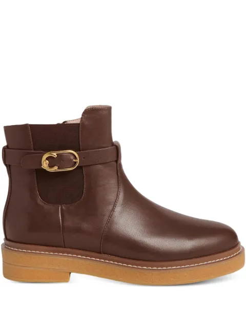 Coccinelle C-Saddle buckle-strap boots Brown E4T7A420101