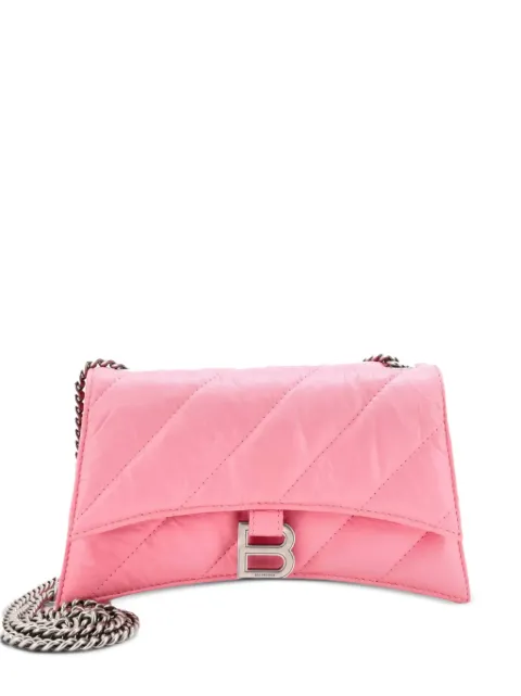 Balenciaga xs Crush quilted flap shoulder bag Pink 7360165812P640197