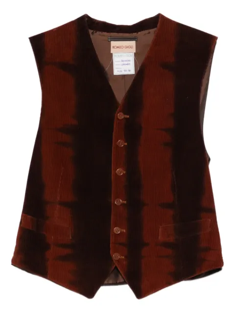 Romeo Gigli Pre-Owned 1990s corduroy waistcoat Brown RG290ACJ