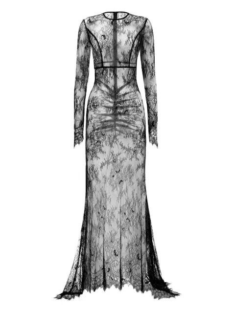 Lika lace long-sleeve maxi dress Black 7841