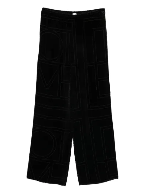 TOTEME geometric-pattern trousers Black 261WRB1092FB0548001