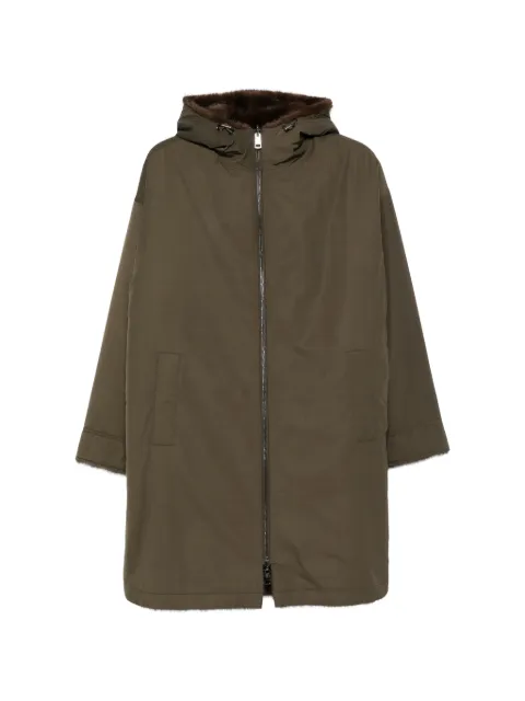 Gotha hooded zip-fastening coat Green LUW5NC25749DKK