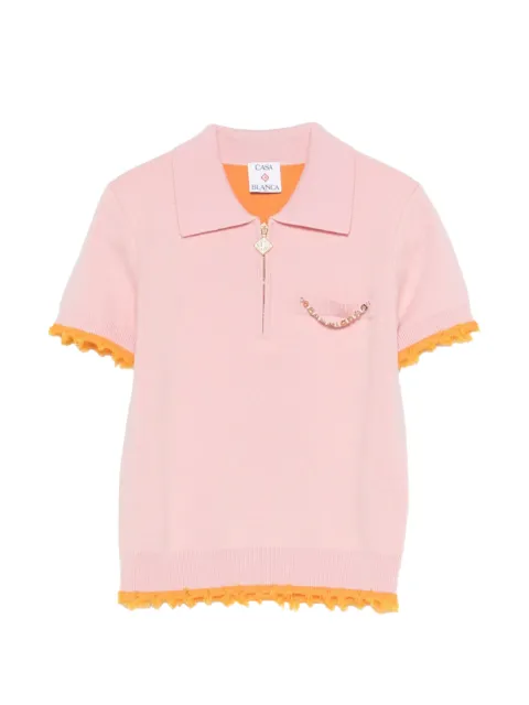 Casablanca logo-embellishment polo shirt Pink WSP26KW122501