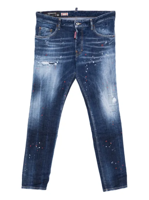 DSQUARED2 Skater distressed paint jeans Blue S74LB1928S30664