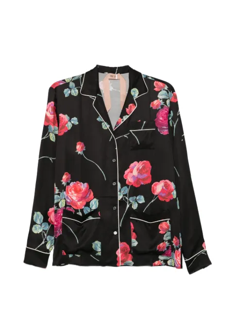 Nº21 floral-print shirt Black 26EN2M0G0415286S9M1