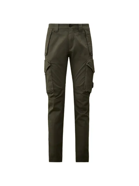 C.P. Company stretch sateen ergonomic rounded pockets Lens cargo pants Green 20CMPA744A005694G921