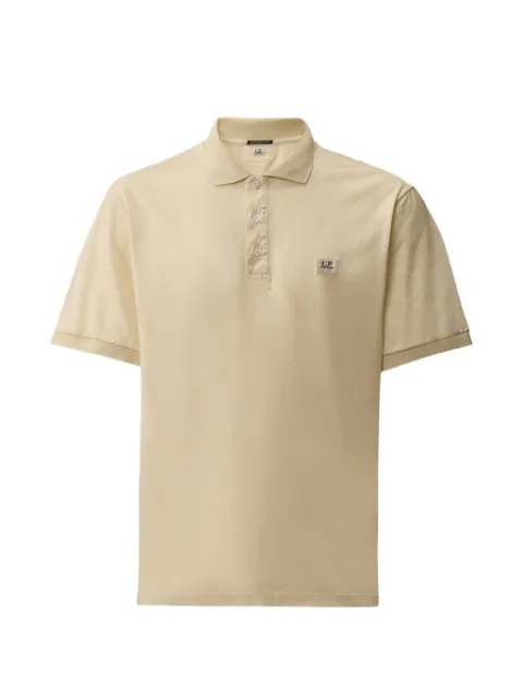 C.P. Company buttoned logo-detail polo shirt Yellow 20CMPL115A006374G114