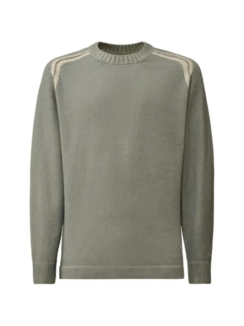 C.P. Company stripe-detail crew-neck sweater Grey 20CMKN088A110647S809