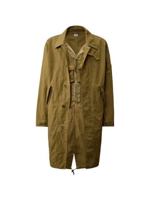 C.P. Company Twill Fishtail Lens Car Coat Green 20CMOW069A110305G644