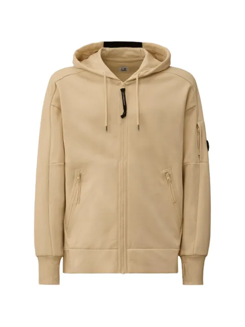 C.P. Company zip-fastening hoodie Neutrals 20CMSS716A005086W114