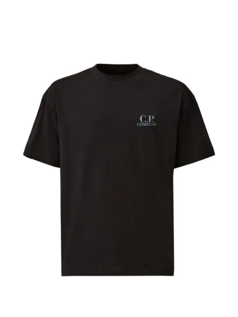 C.P. Company 30/1 jersey short-sleeve printed graphics T-shirt Blue 20CMTS086A005100W888