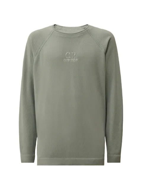 C.P. Company logo-embroidered sweatshirt Green 20CMSS178A110635S809