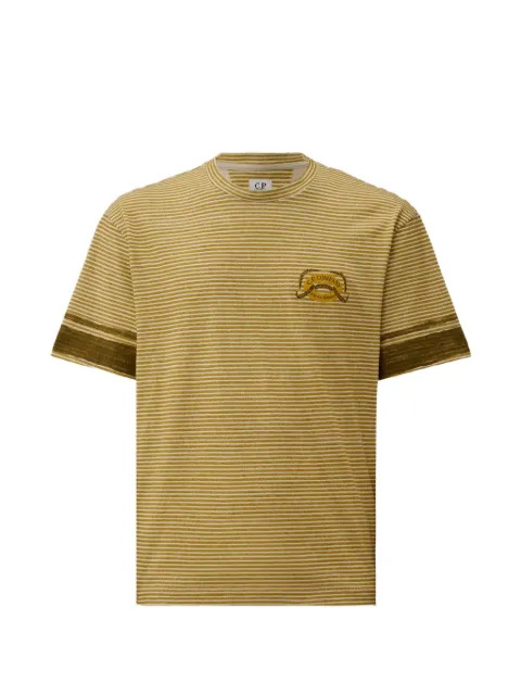 C.P. Company striped short-sleeve T-shirt Green 20CMTS277A110681P246