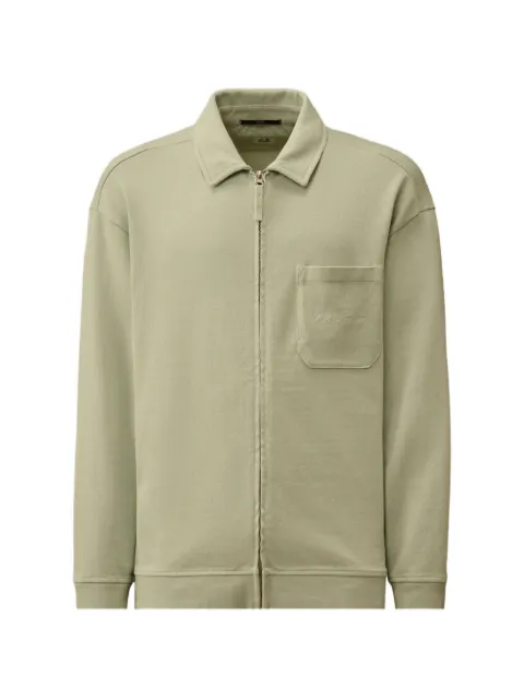 C.P. Company Combed Jersey 10/2 boxy zip sweatshirt Green 20CMSS272A110700G804