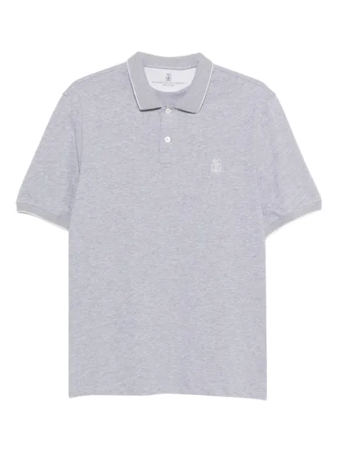 Brunello Cucinelli embroidered short-sleeve polo shirt Grey M0B139779GCQ087