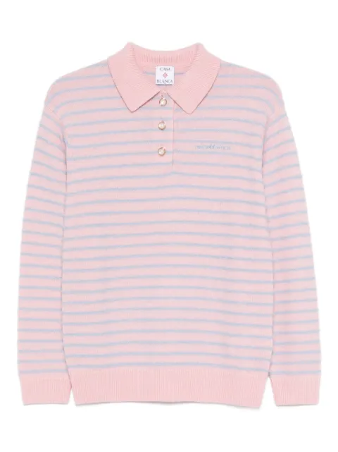 Casablanca logo-embroidered polo shirt Pink WSP26KW123601