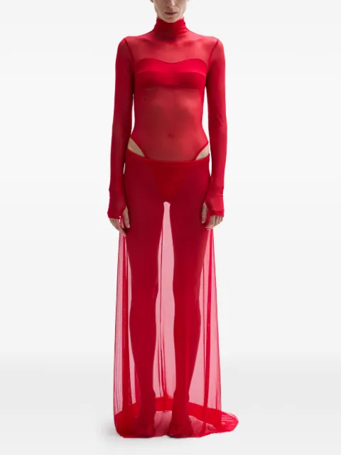 Atu Body Couture Cardinal long-sleeve high-neck dress Red AT26221