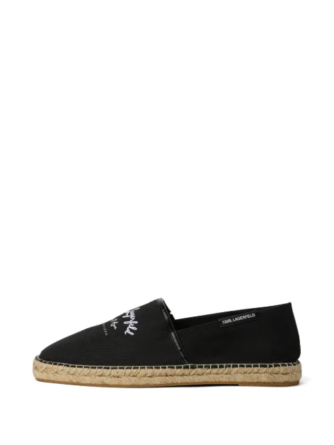 Karl Lagerfeld Kamino Riviera embroidery espadrilles Black KLL70126999