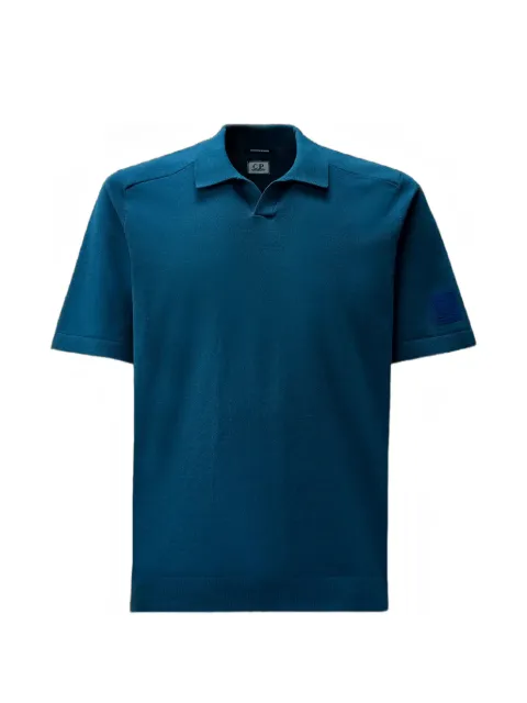 C.P. Company Metropolis Series logo-patch polo sweater Blue 20CLKN033A110578A849