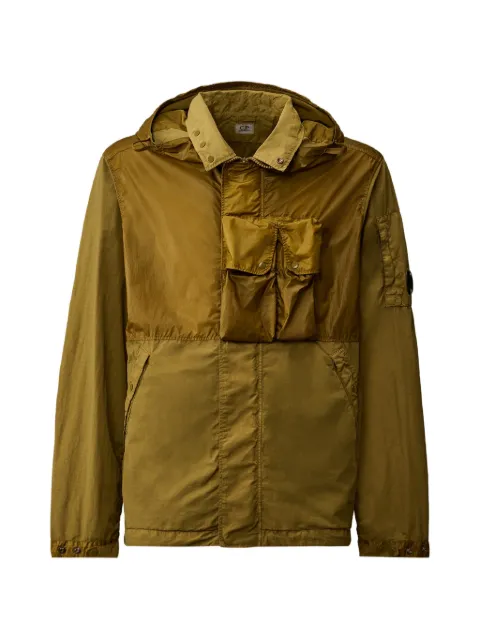 C.P. Company patch-pocket hooded jacket Green 20CMOW014A005991M644