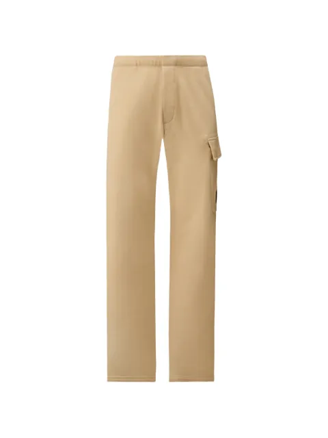 C.P. Company diagonal-raised fleece cargo-pocket cotton track pants Neutrals 20CMSP066A005086W114