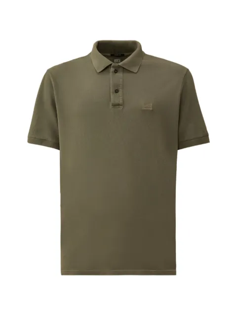 C.P. Company button logo-detail polo shirt Green 20CMPL176A005527S921