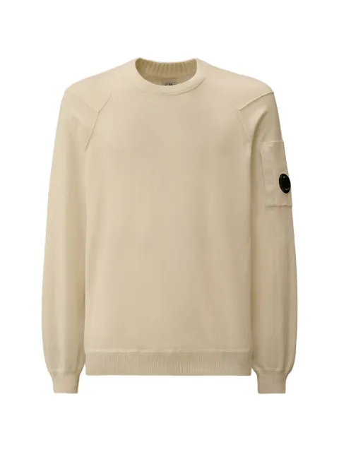 C.P. Company Lens-detail cotton sweater Neutrals 20CMKN183A110560A103