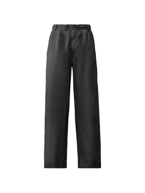 C.P. Company pleated logo-detail trousers Grey 20CMPA171A110543D889