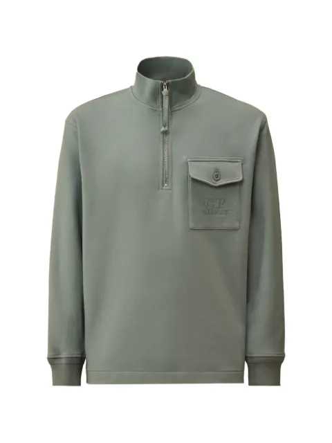 C.P. Company zip-fastening chest-pocket sweatshirt Green 20CMSS026A005086W809