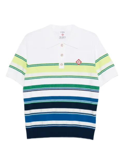 Casablanca striped polo shirt White MSP26KW136101