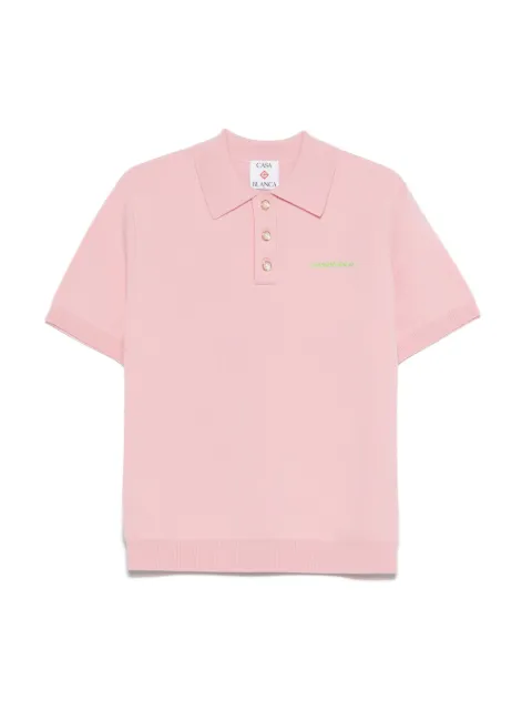 Casablanca double-face polo top Pink MSP26KW125401