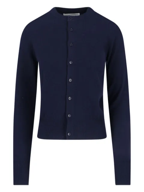 extreme cashmere button little cardigan Blue LITTLE2