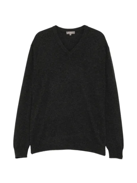 N.Peal Burlington V-neck jumper Grey NPG000106