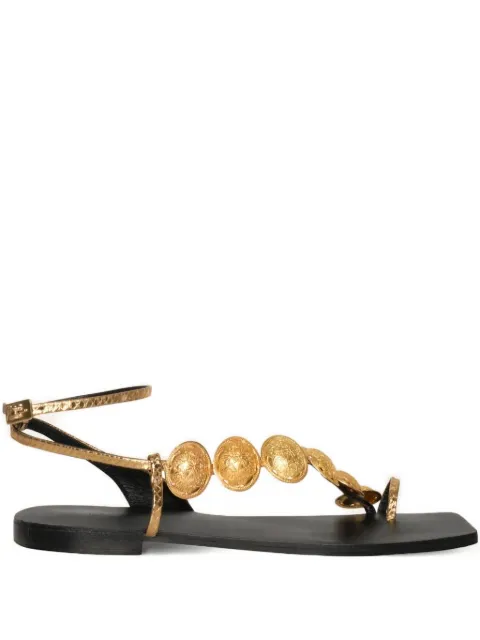 Johanna Ortiz Dazzling Crest medallion-detail sandals Black AC02483