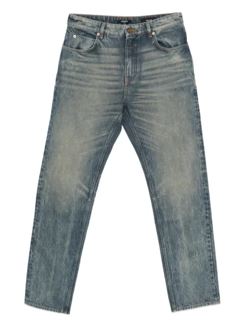 Balmain logo-patch jeans Blue GH1MI043DG10