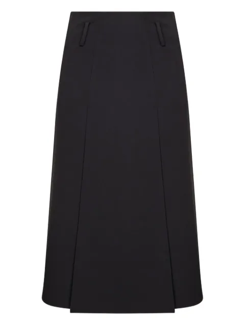 Blanca Vita panelled side-slit midi skirt Black MARIALUISA9714NERO