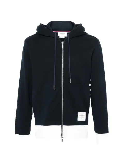 Thom Browne hooded zip-up hoodie Blue MJT517A3037