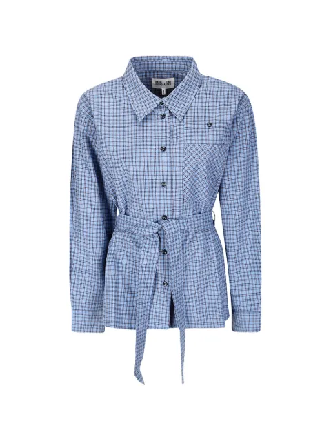 Baum Und Pferdgarten check belted shirt Blue 24575
