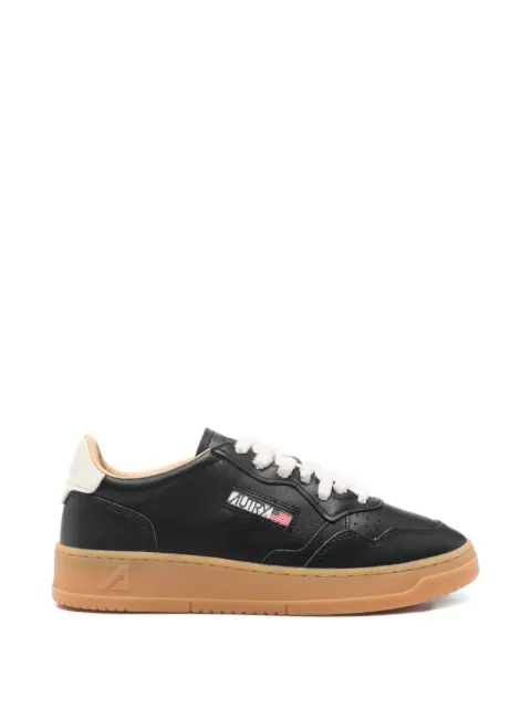 Autry Medalist perforated-detail logo-patch leather sneakers Black AULMBD04
