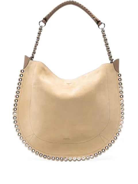 ISABEL MARANT Oskan soft chain suede leather shoulder bag Neutrals PP0200FDD1C10M