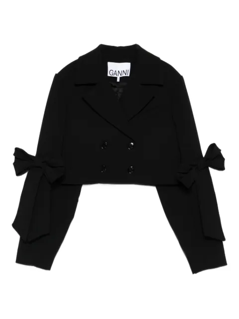 GANNI double-breasted jacket Black A1020021