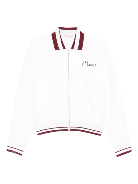 Marni embroidered sweater White FLJE0240LSUTC61300W01