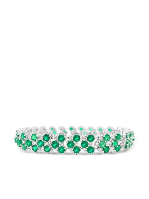 HYT Jewelry emerald and diamond bracelet Silver HYTB02