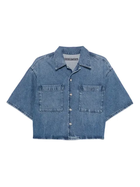 Alexander Wang cropped denim shirt Blue 4DC1261938